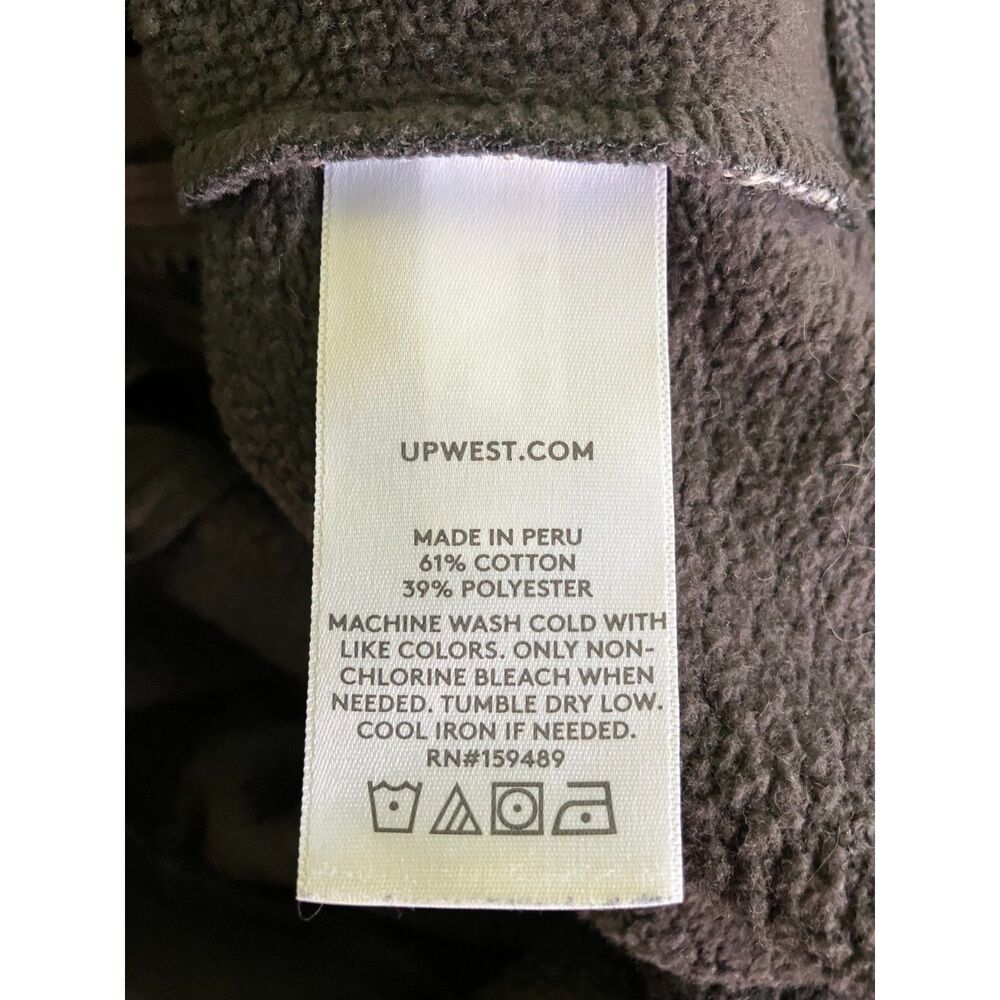 Upwest high neck zip up fleece lined sweat jacket - Picture 4 of 10